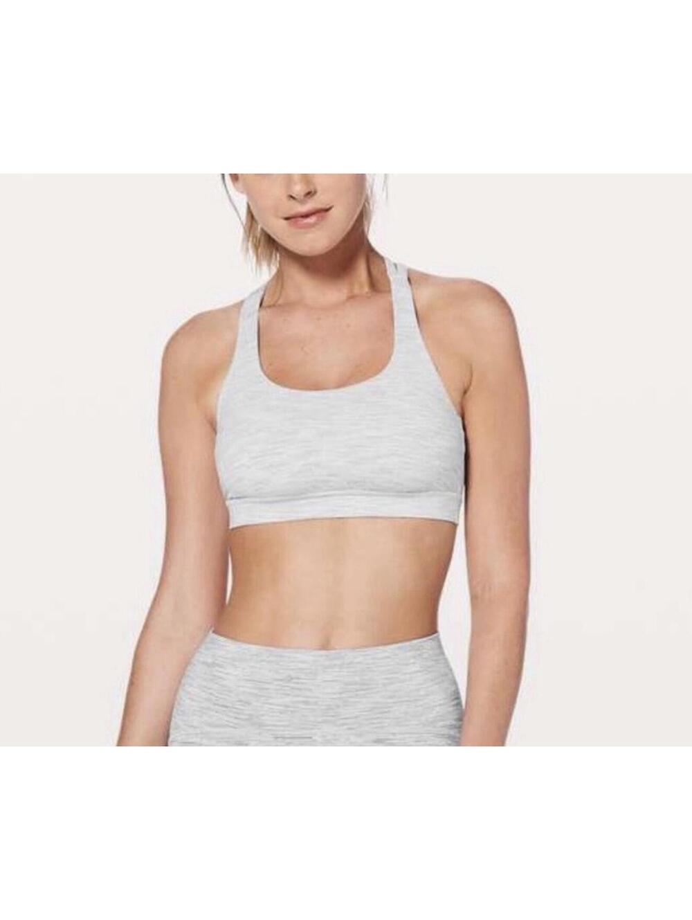Lululemon Energy Bra Wee Are From Space Ice Grey Alpine White Size 4